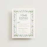 "Vintage Sketched" - RSVP Cards in Wisteria by Jenna Holcomb - Front