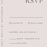 "Coco" - RSVP Cards in Linen by Carly Reed Walker - Detail