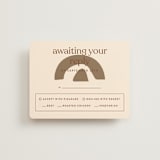 "Private Affair" - RSVP Cards in Cinnamon by Nazia Hyder - Front