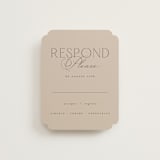 "Formal Elegance" - RSVP Cards in Latte by Morgan Kendall - Front