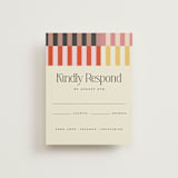 "Quilted Grid" - RSVP Cards in Petal by Morgan Kendall - Front