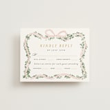"Ribbonly Frame" - RSVP Cards in Blush by Itsy Belle Studio - Front