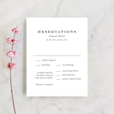 "Wedding Plaid" - RSVP Cards in Obsidian by Jill Means - Front