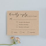 "Wedding Stamp" - RSVP Cards in Kraft by Hudson meet Rose - Front