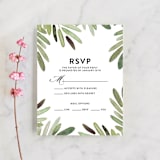"Parting Branches" - RSVP Cards in Midnight by Haley Warner - Front