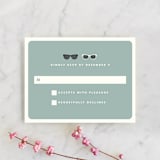 "Shades" - RSVP Cards in Celadon by Olive and Violet - Front