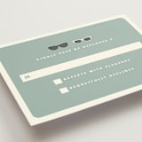 "Shades" - RSVP Cards in Celadon by Olive and Violet - Detail