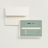 "Shades" - RSVP Cards in Celadon by Olive and Violet - RSVP with Envelope