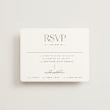"Modern Type" - RSVP Cards in Moon by Heather Cairl - Front