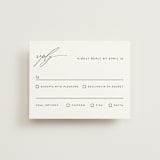 "the script" - RSVP Cards in Tuxedo by Genna Blackburn - Front