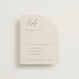"Corner" - RSVP Cards in Linen by Kelly Schmidt - Front