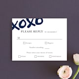 "Brushed Love" - RSVP Cards in Night Navy by Lisa Guerrero - Front