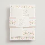 "Rosebud" - RSVP Cards in Peony by Baumbirdy - Assembled with Belly Band
