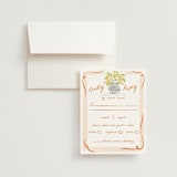 "Giardino" - RSVP Cards in Flame by Pati Cascino - RSVP with Envelope