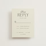 "Elegant Type" - RSVP Cards in Cream by Louise Kay - Front