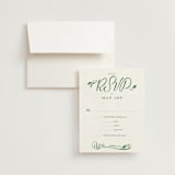 "Growing Ampersand" - RSVP Cards in Ivory by Laura Bolter - RSVP with Envelope