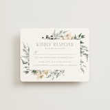 "Sprigs of Joy" - RSVP Cards in Pearl by Leah Bisch - Front