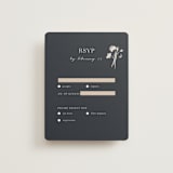 "Floral Monogram" - RSVP Cards in Champagne by Lindsay Megahed - Front