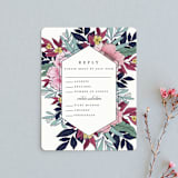 "Vintage Boughs" - RSVP Cards in Merlot by Grace Kreinbrink - Front