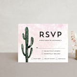 "Cacti" - RSVP Cards in Rose Crystal by Cass Loh - Front
