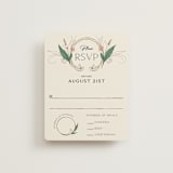 "Charming" - RSVP Cards in Almond by GeekInk Design - Front