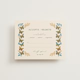 "Flutter" - RSVP Cards in Sunset by Jen Owens - Front