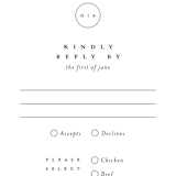 "refined" - RSVP Cards in Black Tie by Laura Hamm - Detail