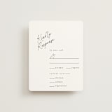 "Scripted Elegance" - RSVP Cards in Linen by Ana de Sousa - Front
