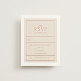 "Modern Ticket" - RSVP Cards in Rust by Alethea and Ruth - Front