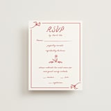 "Love in Bloom" - RSVP Cards in Brick by Julia Liverton - Front