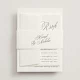 "Written with love" - RSVP Cards in Noir Slate by Ana de Sousa - Assembled with Belly Band