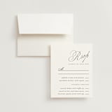 "Written with love" - RSVP Cards in Noir Slate by Ana de Sousa - RSVP with Envelope