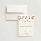 "Wildflower Wreath" - RSVP Cards in Peony by Yaling Hou Suzuki - RSVP with Envelope