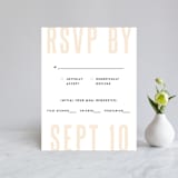 "With Great Joy" - RSVP Cards in Peach by Up Up Creative - Front