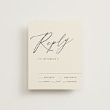 "Violet " - RSVP Cards in Linen by Kelly Schmidt - Front