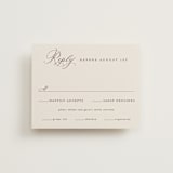 "Delicate monogram" - RSVP Cards in Ecru by Hooray Creative - Front