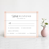 "Classical" - RSVP Cards in Blush by Michelle Taylor - Front