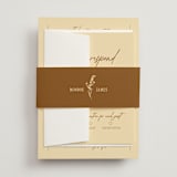 "Classic and Floral" - RSVP Cards in Bark by Jen Ramsey - Assembled with Belly Band
