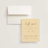 "Classic and Floral" - RSVP Cards in Bark by Jen Ramsey - RSVP with Envelope