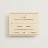 "Big Heart Wedding" - RSVP Cards in Cherry by Ani Somi - Front
