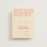 "Typographical Poster" - RSVP Cards in Blush by Stacey Day - Front