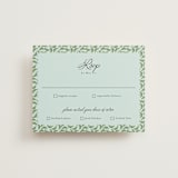 "Tropical Crest" - RSVP Cards in Papaya by Susan Moyal - Front