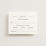 "Modern Romance" - RSVP Cards in Obsidian by Jennifer Postorino - Front