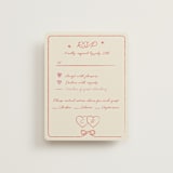 "The Bird Song" - RSVP Cards in Peach by Helena Vitto - Front