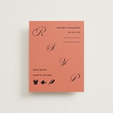 "Bold and Demure" - RSVP Cards in Amaro by Claire - Front