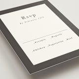 "monogram square" - RSVP Cards in Charcoal by Lori Wemple - Detail