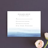 "Watercolour Stripe" - RSVP Cards in Azure by Bethan - Front