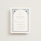 "Nouveau Frame" - RSVP Cards in Delphinium by Ashley DeMeyere - Front