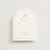 "Simple Crest" - RSVP Cards in Sage by Kristen Smith - Front