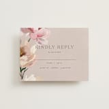 "Chalk Floral" - RSVP Cards in Dove by Olivia Kanaley Inman - Front